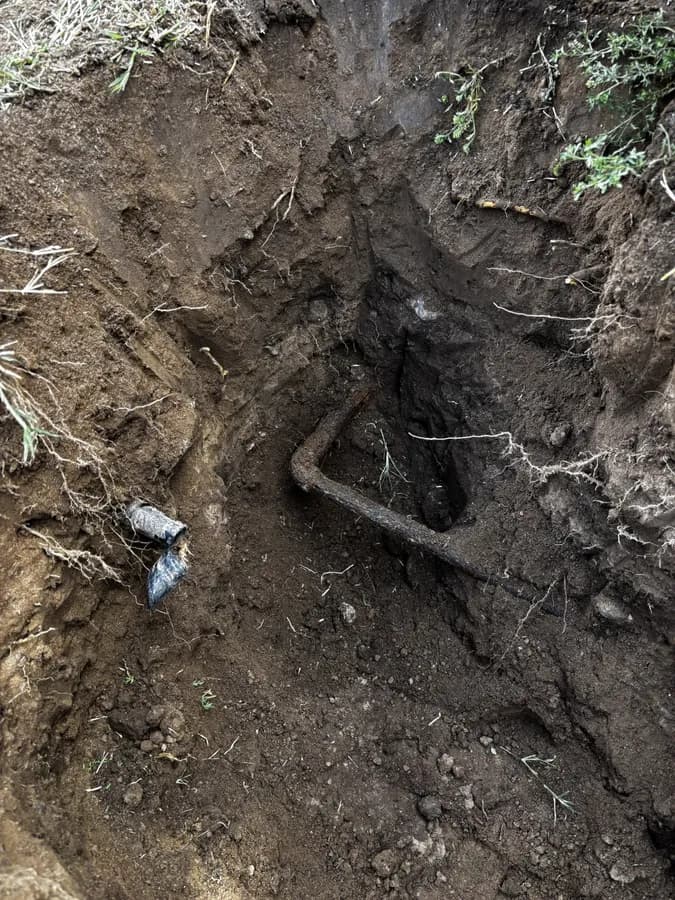 Sewer line excavation and repair by ABC Water & Air